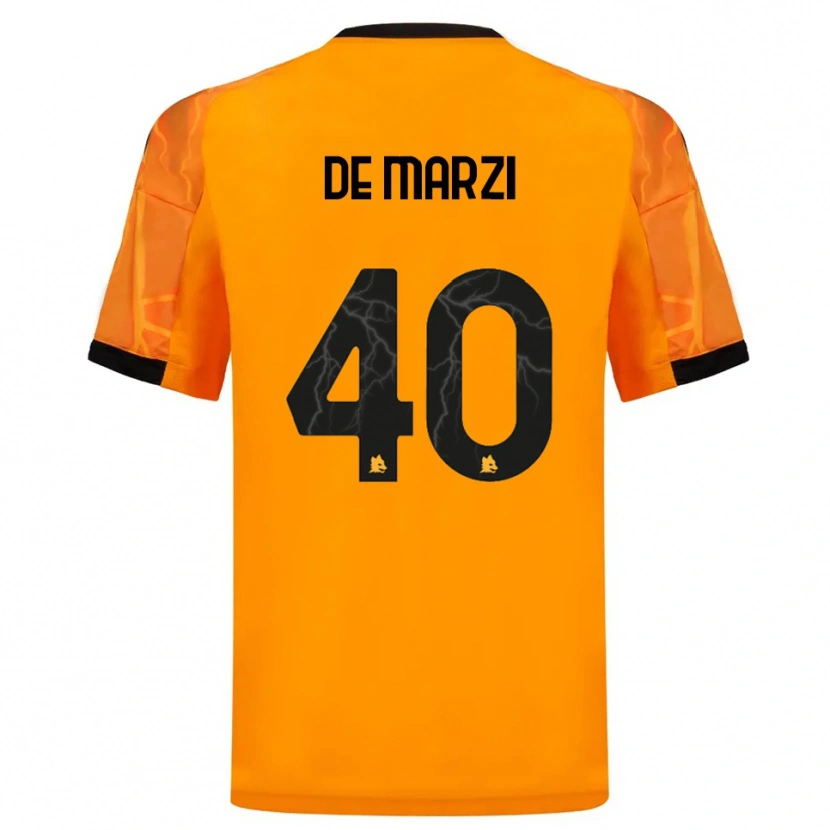 Danxen Kvinnor Giorgio De Marzi #40 Orange Svart Bortatröja Matchtröjor 2025/26 Tröjor T-Tröja