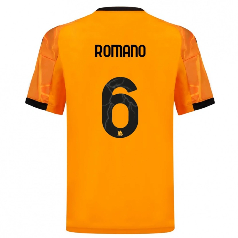 Danxen Kvinnor Alessandro Romano #6 Orange Svart Bortatröja Matchtröjor 2025/26 Tröjor T-Tröja