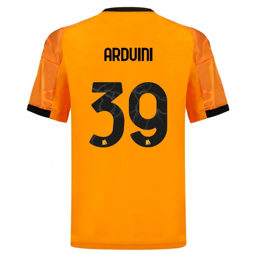 Danxen Kvinnor Giacomo Arduini #39 Orange Svart Bortatröja Matchtröjor 2025/26 Tröjor T-Tröja