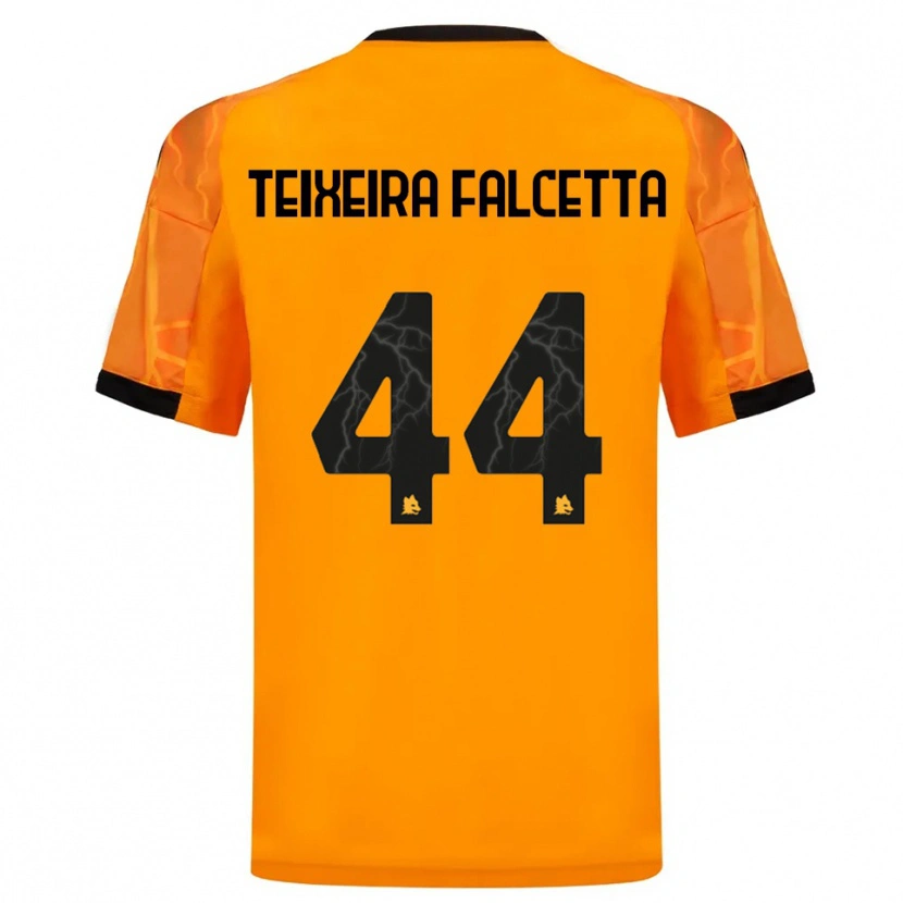 Danxen Kvinnor Pietro Teixeira Falcetta #44 Orange Svart Bortatröja Matchtröjor 2025/26 Tröjor T-Tröja