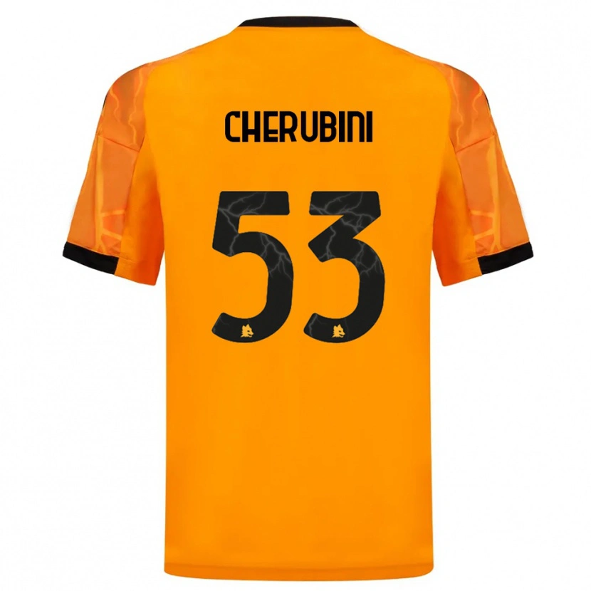 Danxen Kvinnor Martina Cherubini #53 Orange Svart Bortatröja Matchtröjor 2025/26 Tröjor T-Tröja