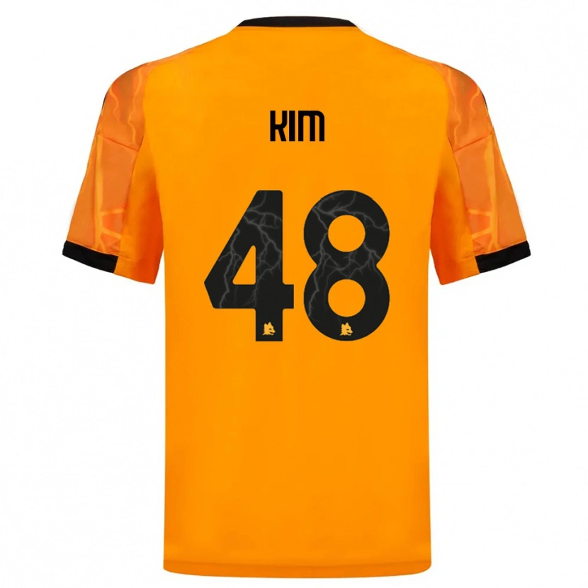 Danxen Kvinnor Shin-Ji Kim #48 Orange Svart Bortatröja Matchtröjor 2025/26 Tröjor T-Tröja