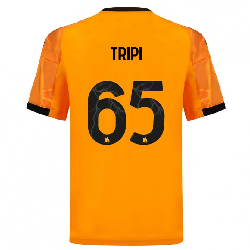 Danxen Kvinnor Filippo Tripi #65 Orange Svart Bortatröja Matchtröjor 2025/26 Tröjor T-Tröja