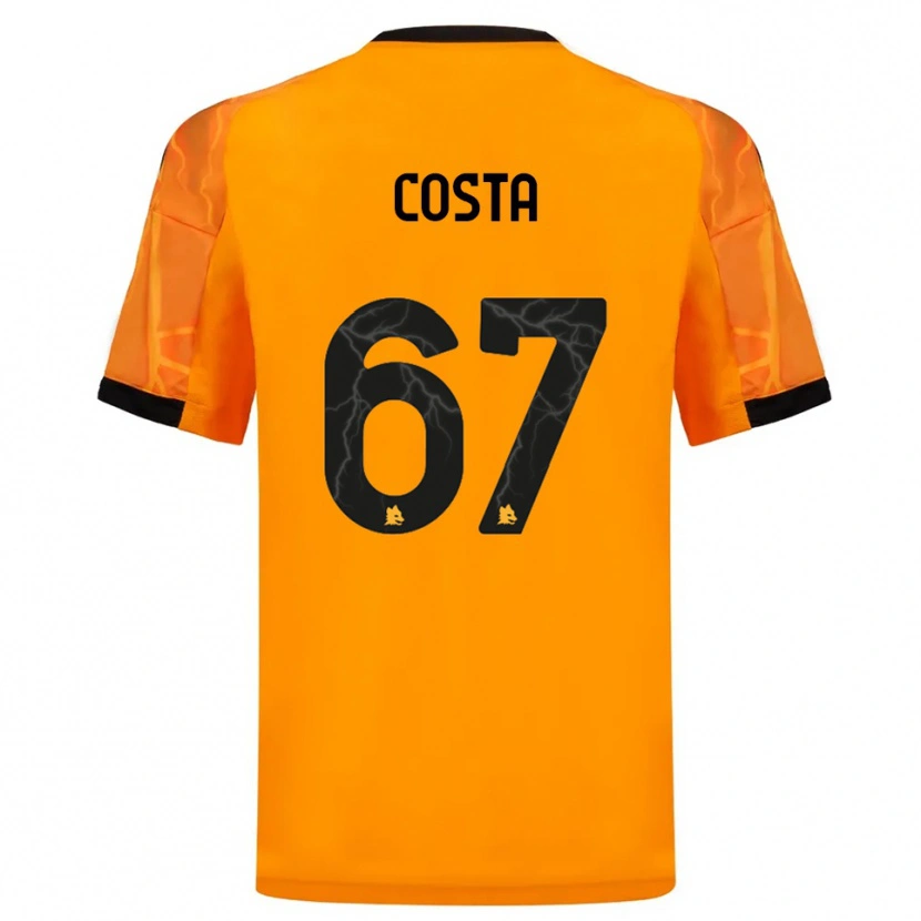 Danxen Kvinnor João Costa #67 Orange Svart Bortatröja Matchtröjor 2025/26 Tröjor T-Tröja