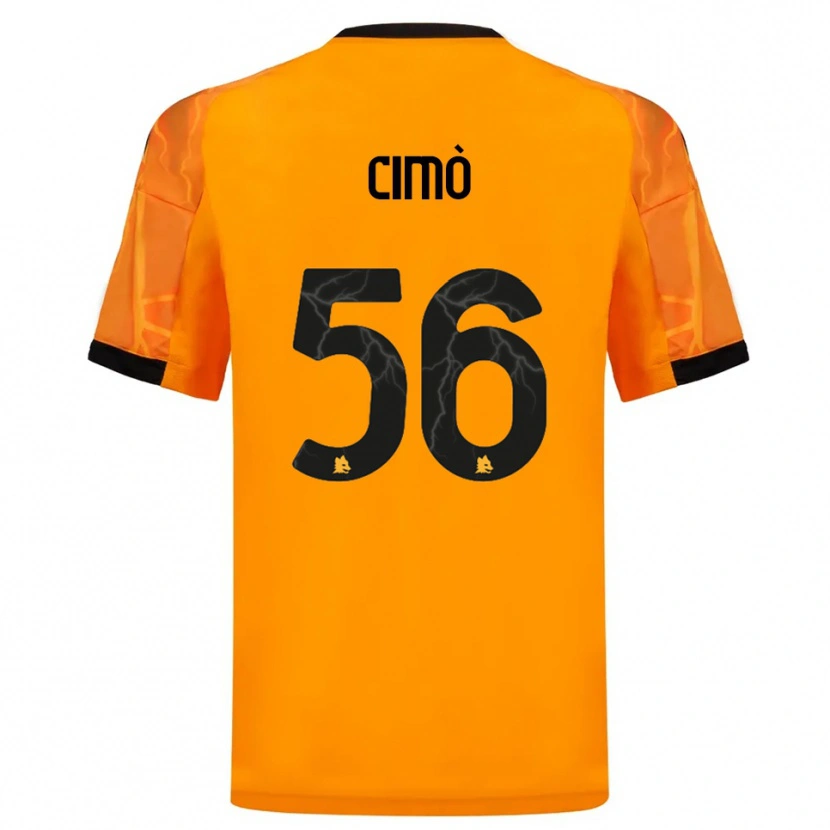Danxen Kvinnor Giada Cimò #56 Orange Svart Bortatröja Matchtröjor 2025/26 Tröjor T-Tröja