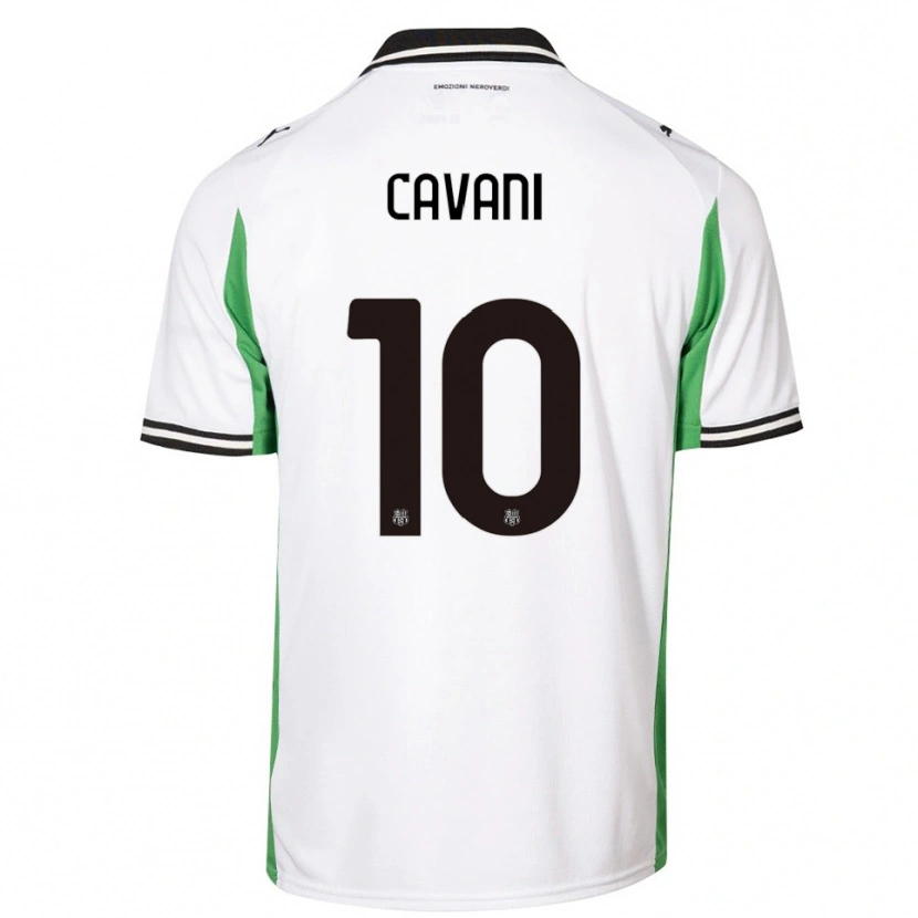 Danxen Kvinnor Lorenzo Cavani #10 Vit Grön Svart Bortatröja Matchtröjor 2025/26 Tröjor T-Tröja
