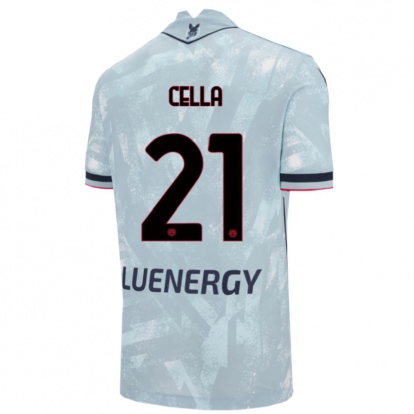 Danxen Kvinnor Leonardo Cella #21 Ljusblå Svart Bortatröja Matchtröjor 2025/26 Tröjor T-Tröja