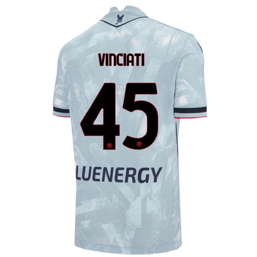 Danxen Kvinnor Giulio Vinciati #45 Ljusblå Svart Bortatröja Matchtröjor 2025/26 Tröjor T-Tröja