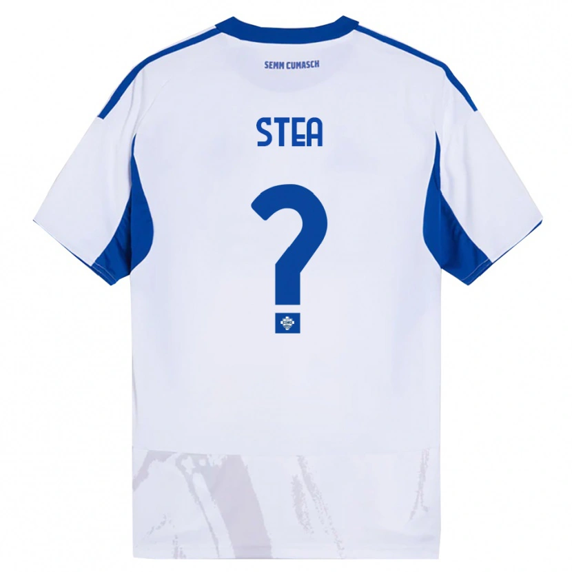 Danxen Kvinnor Guglielmo Stea #0 Vit Blå Bortatröja Matchtröjor 2025/26 Tröjor T-Tröja