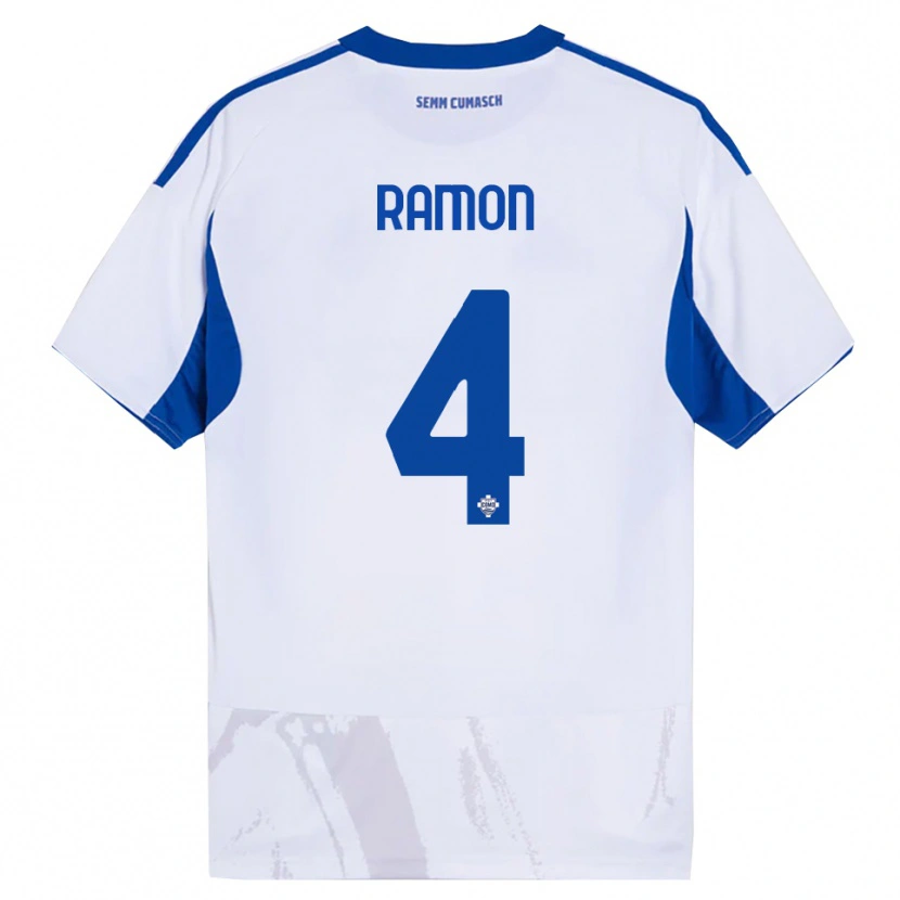 Danxen Kvinnor Jacobo Ramón #4 Vit Blå Bortatröja Matchtröjor 2025/26 Tröjor T-Tröja