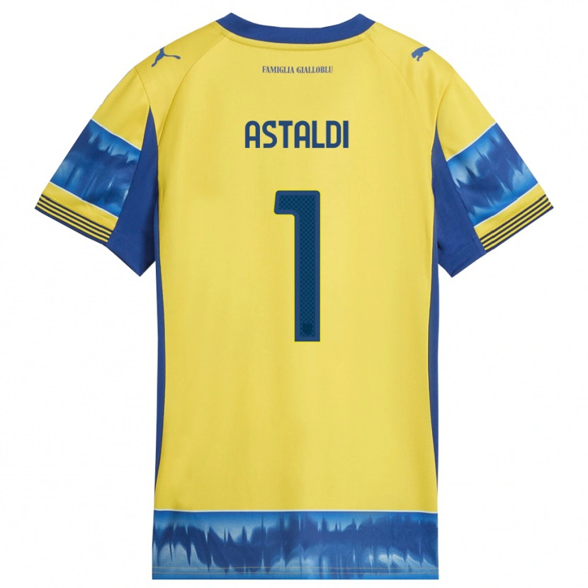 Danxen Kvinnor Gianluca Astaldi #1 Gul Blå Bortatröja Matchtröjor 2025/26 Tröjor T-Tröja