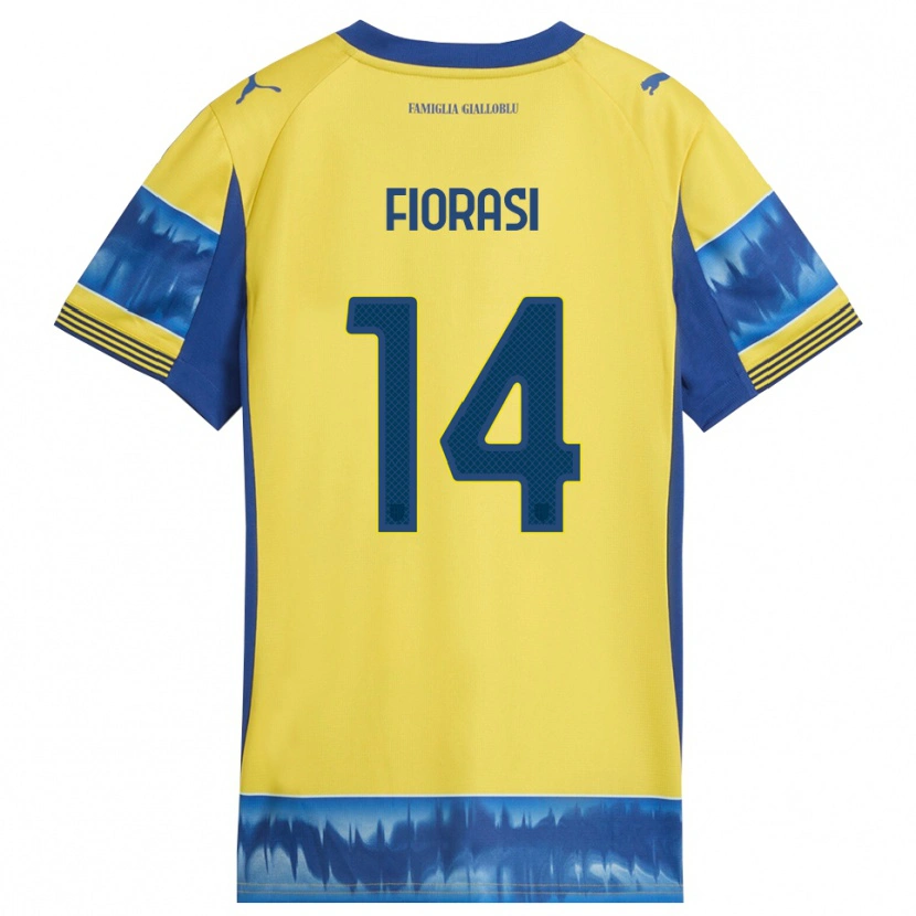 Danxen Kvinnor Pietro Fiorasi #14 Gul Blå Bortatröja Matchtröjor 2025/26 Tröjor T-Tröja