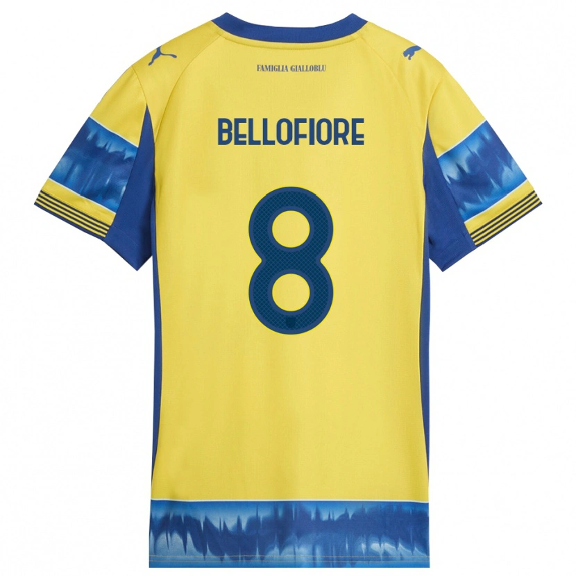 Danxen Kvinnor Nicola Bellofiore #8 Gul Blå Bortatröja Matchtröjor 2025/26 Tröjor T-Tröja