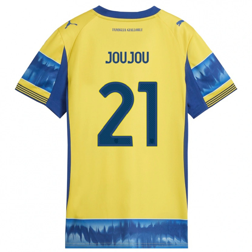 Danxen Kvinnor Antoine Joujou #21 Gul Blå Bortatröja Matchtröjor 2025/26 Tröjor T-Tröja