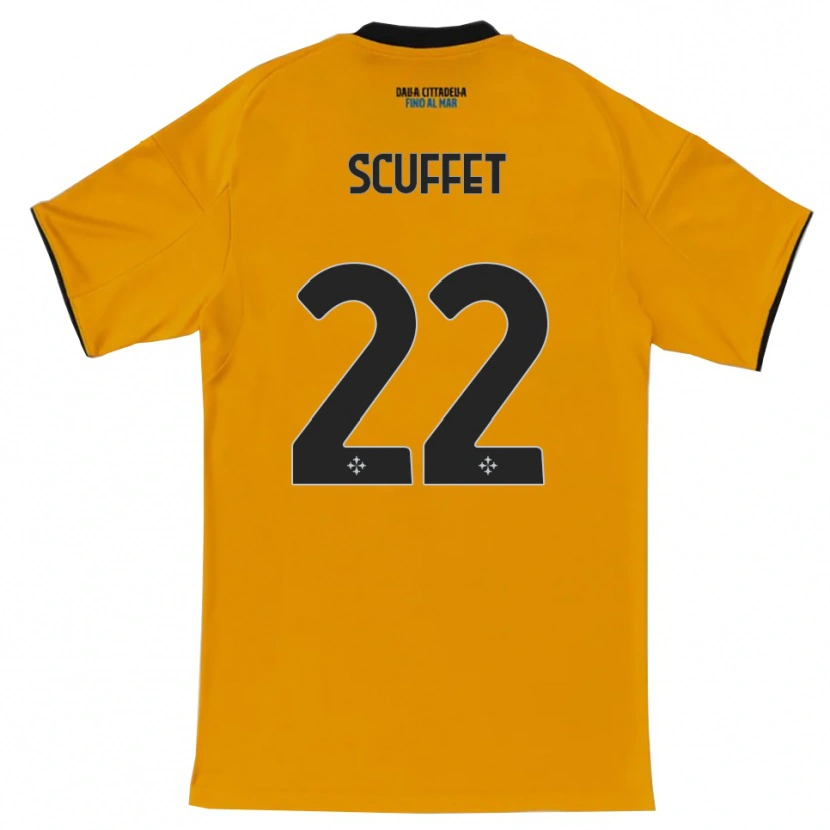 Danxen Kvinnor Simone Scuffet #22 Orange Blå Bortatröja Matchtröjor 2025/26 Tröjor T-Tröja