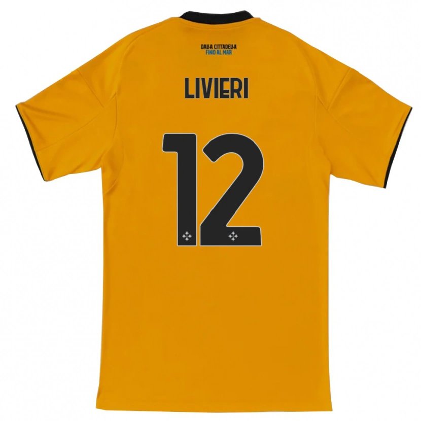 Danxen Kvinnor Alessandro Livieri #12 Orange Blå Bortatröja Matchtröjor 2025/26 Tröjor T-Tröja