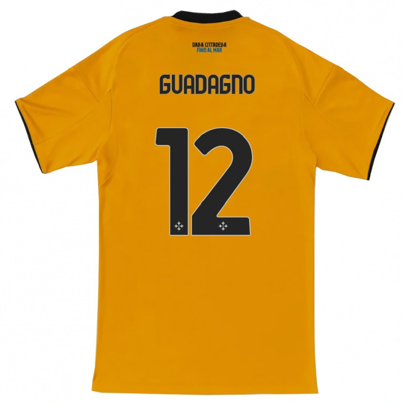 Danxen Kvinnor Johan Guadagno #12 Orange Blå Bortatröja Matchtröjor 2025/26 Tröjor T-Tröja