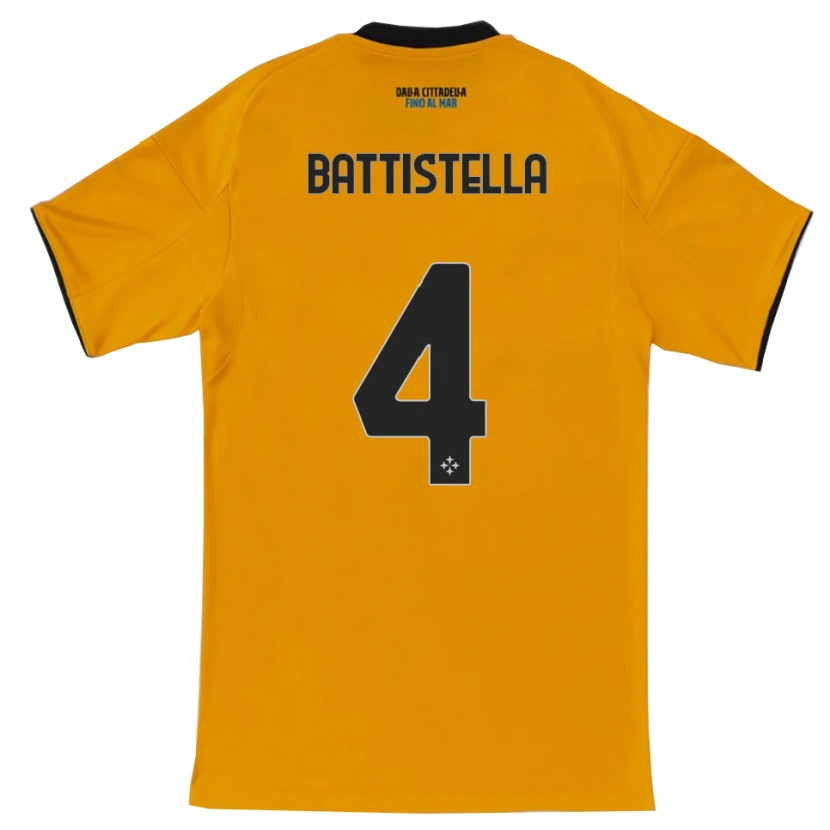 Danxen Kvinnor Daniel Battistella #4 Orange Blå Bortatröja Matchtröjor 2025/26 Tröjor T-Tröja