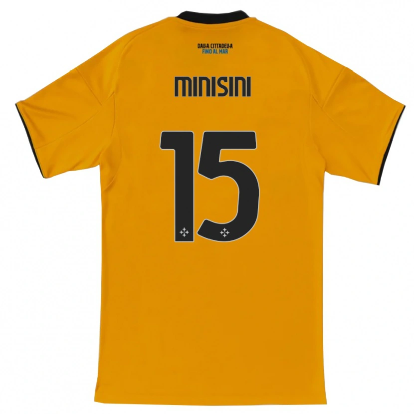Danxen Kvinnor Niccolò Minisini #15 Orange Blå Bortatröja Matchtröjor 2025/26 Tröjor T-Tröja