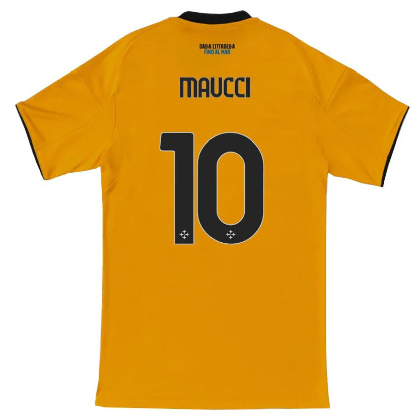 Danxen Kvinnor Giacomo Maucci #10 Orange Blå Bortatröja Matchtröjor 2025/26 Tröjor T-Tröja
