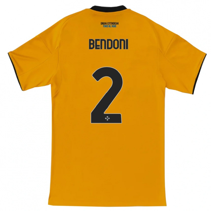 Danxen Kvinnor Marco Bendoni #2 Orange Blå Bortatröja Matchtröjor 2025/26 Tröjor T-Tröja