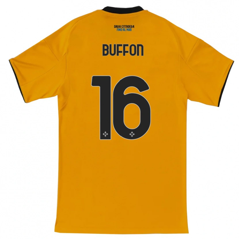 Danxen Kvinnor Louis Buffon #16 Orange Blå Bortatröja Matchtröjor 2025/26 Tröjor T-Tröja