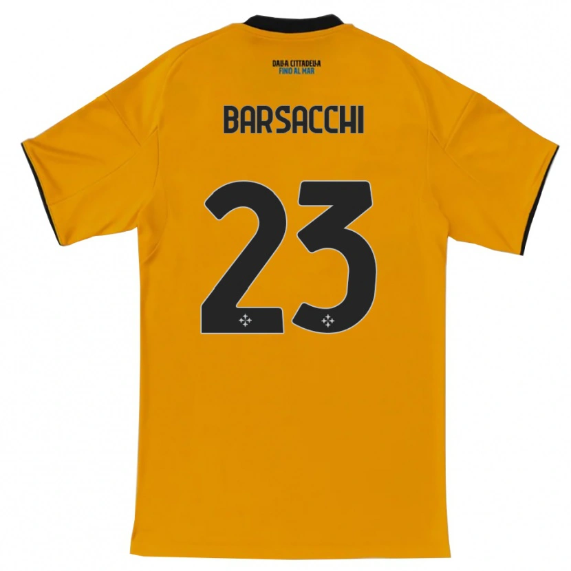Danxen Kvinnor Cristian Barsacchi #23 Orange Blå Bortatröja Matchtröjor 2025/26 Tröjor T-Tröja