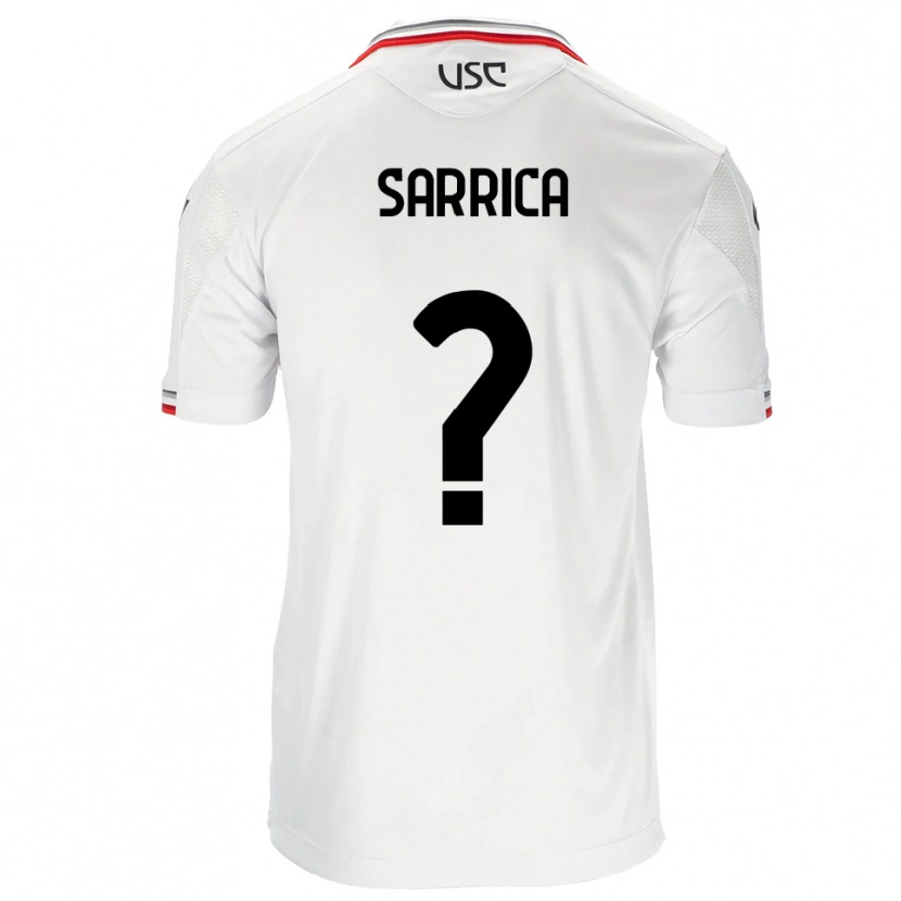 Danxen Kvinnor Antonino Sarrica #0 Vit Röd Bortatröja Matchtröjor 2025/26 Tröjor T-Tröja