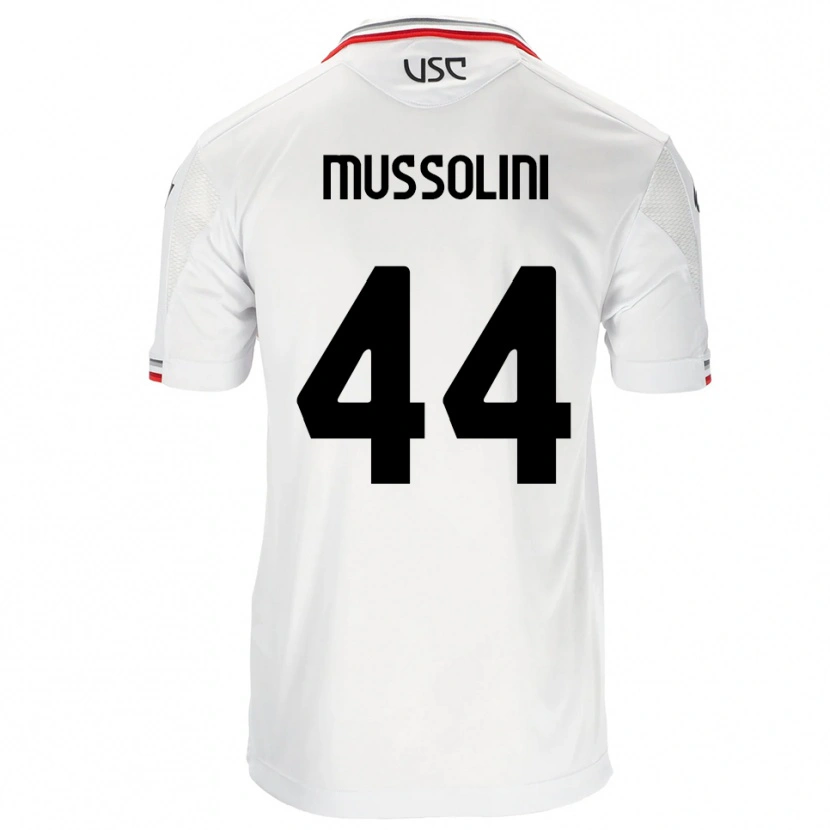 Danxen Kvinnor Romano Floriani Mussolini #44 Vit Röd Bortatröja Matchtröjor 2025/26 Tröjor T-Tröja