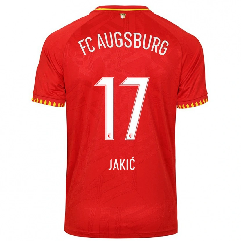 Danxen Kvinnor Kristijan Jakic #17 Röd Gul Bortatröja Matchtröjor 2025/26 Tröjor T-Tröja