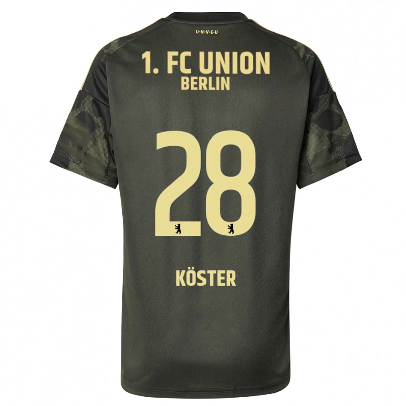 Danxen Kvinnor Leonie Köster #28 Mörkgrön Svart Bortatröja Matchtröjor 2025/26 Tröjor T-Tröja
