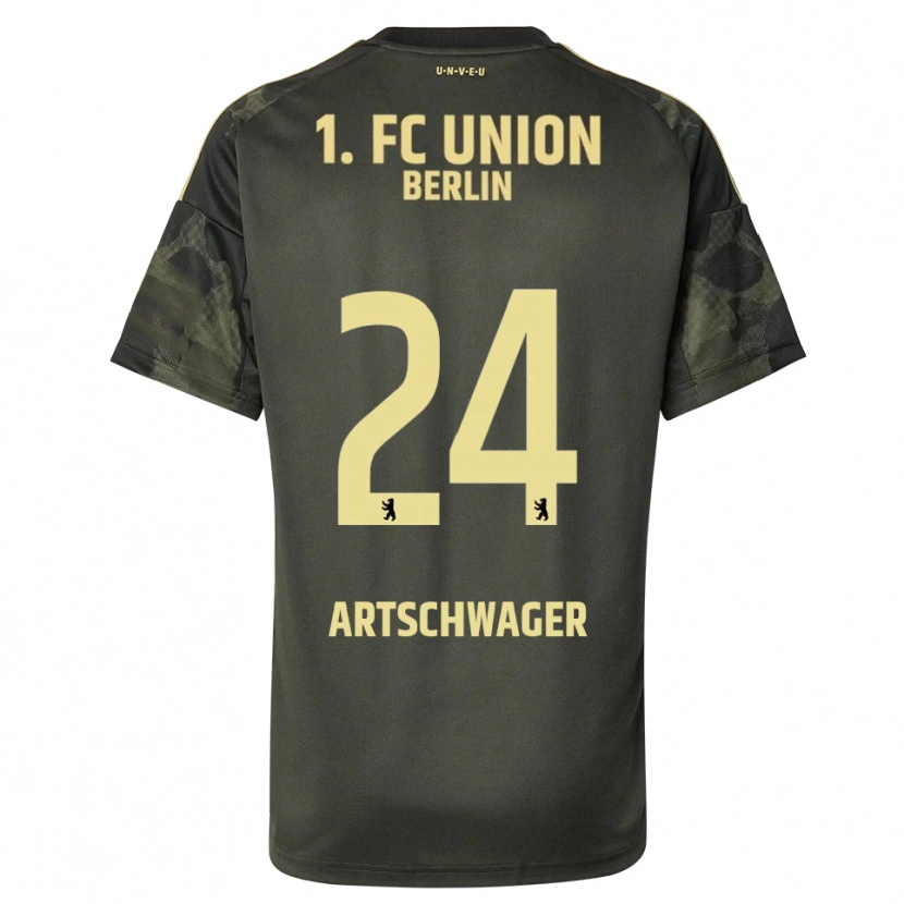 Danxen Kvinnor Finn Artschwager #24 Mörkgrön Svart Bortatröja Matchtröjor 2025/26 Tröjor T-Tröja