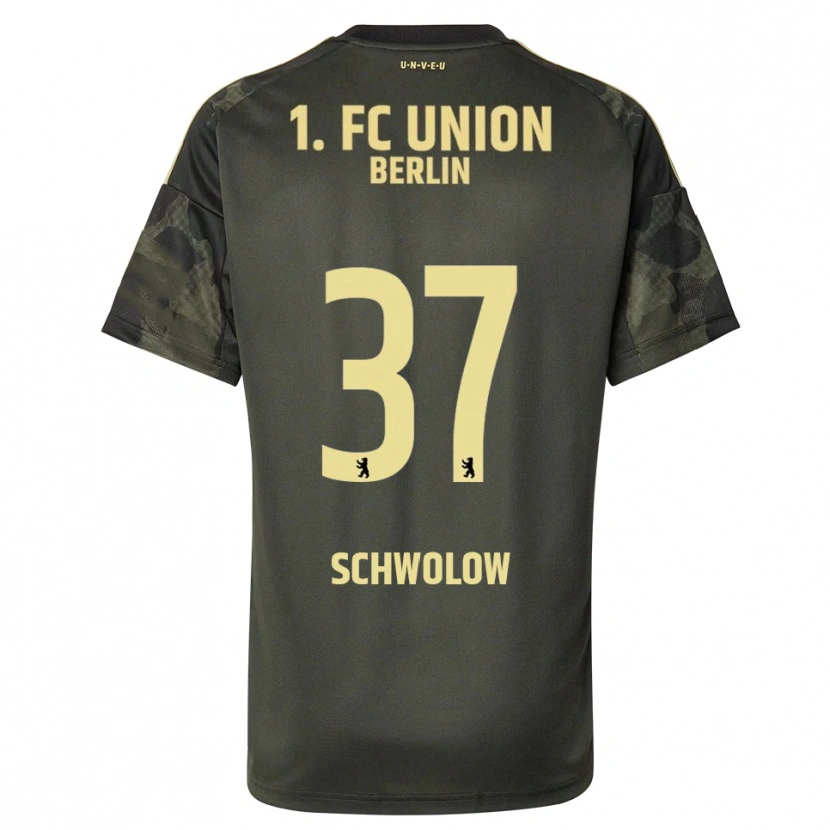 Danxen Kvinnor Alexander Schwolow #37 Mörkgrön Svart Bortatröja Matchtröjor 2025/26 Tröjor T-Tröja