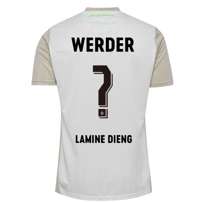 Danxen Kvinnor Mamadou Lamine Dieng #0 Vit Svart Bortatröja Matchtröjor 2025/26 Tröjor T-Tröja