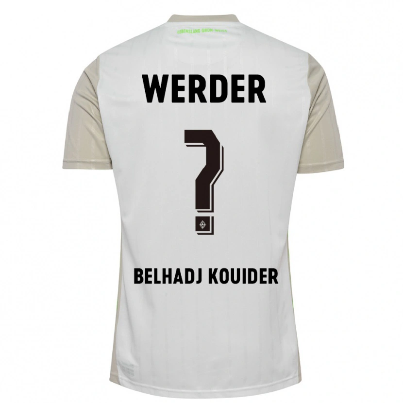 Danxen Kvinnor Mahfoud Belhadj Kouider #0 Vit Svart Bortatröja Matchtröjor 2025/26 Tröjor T-Tröja