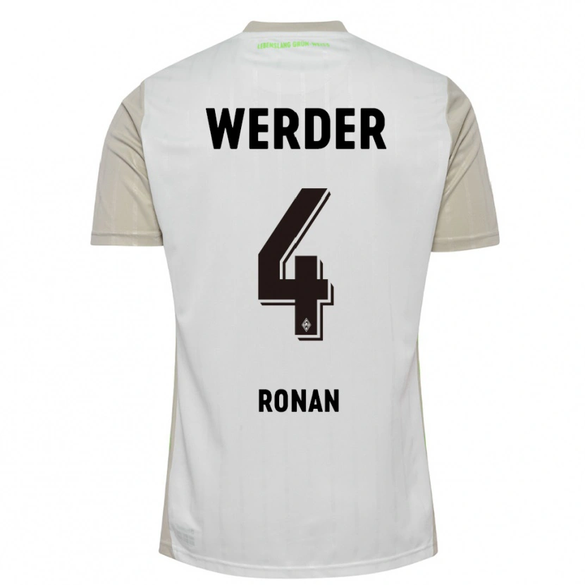 Danxen Kvinnor Kaylie Ronan #4 Vit Svart Bortatröja Matchtröjor 2025/26 Tröjor T-Tröja