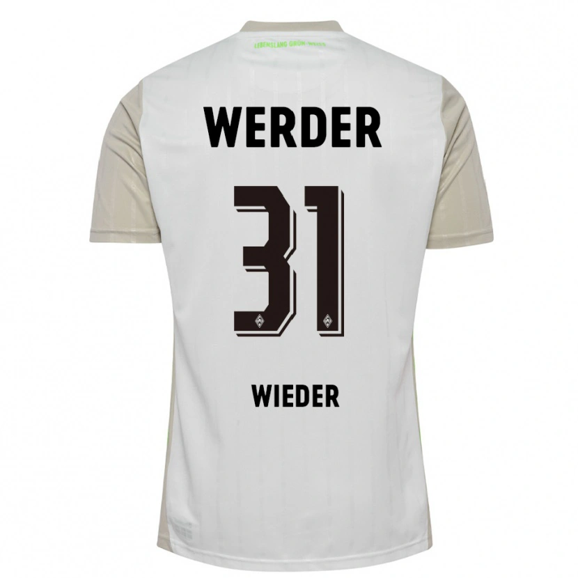 Danxen Kvinnor Verena Wieder #31 Vit Svart Bortatröja Matchtröjor 2025/26 Tröjor T-Tröja