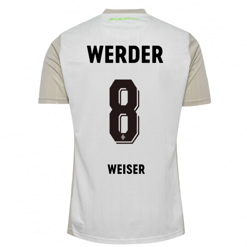 Danxen Kvinnor Mitchell Weiser #8 Vit Svart Bortatröja Matchtröjor 2025/26 Tröjor T-Tröja