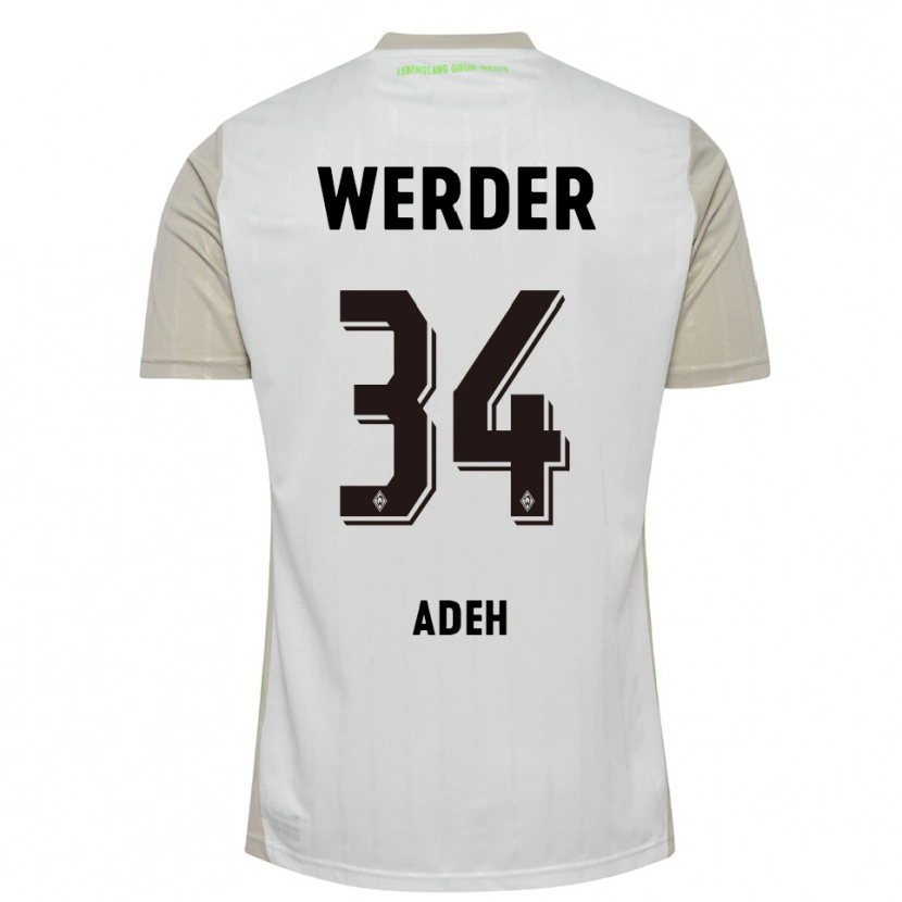 Danxen Kvinnor Wesley Adeh #34 Vit Svart Bortatröja Matchtröjor 2025/26 Tröjor T-Tröja