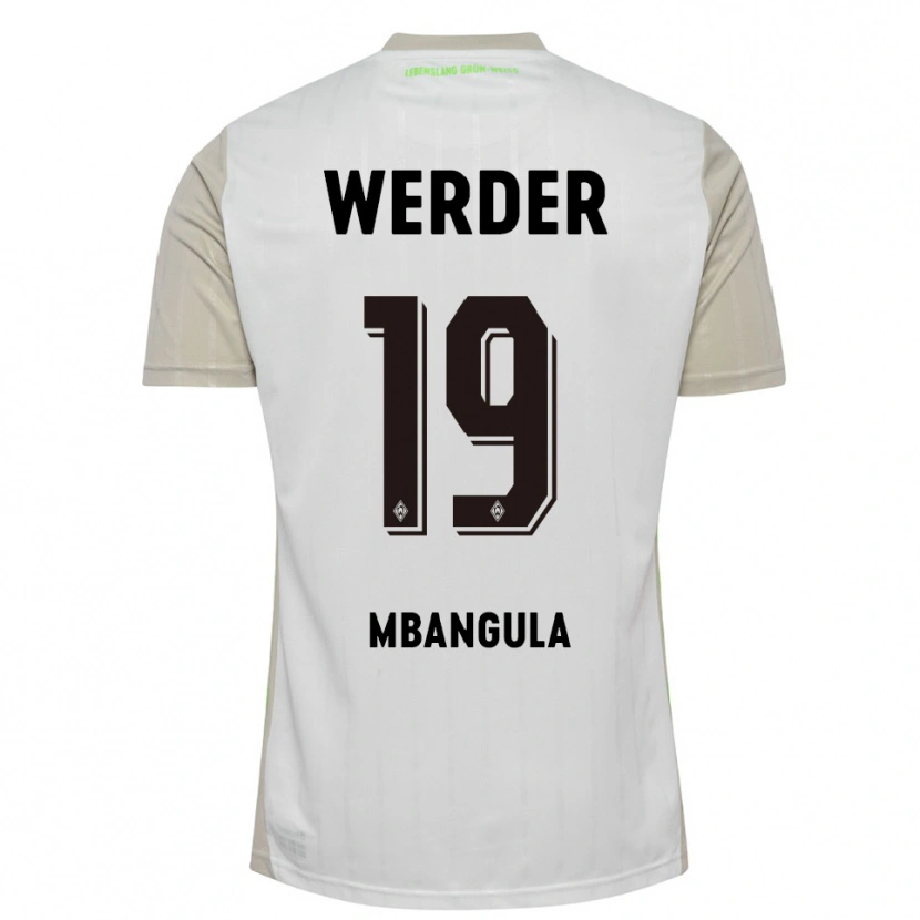 Danxen Kvinnor Samuel Mbangula #19 Vit Svart Bortatröja Matchtröjor 2025/26 Tröjor T-Tröja