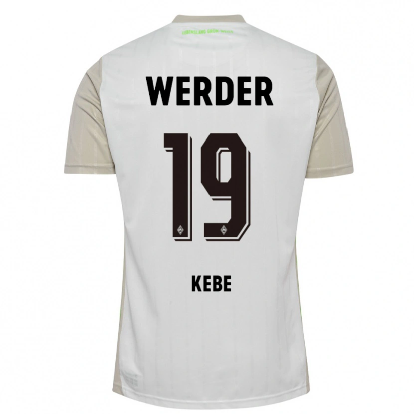 Danxen Kvinnor David Kébé #19 Vit Svart Bortatröja Matchtröjor 2025/26 Tröjor T-Tröja