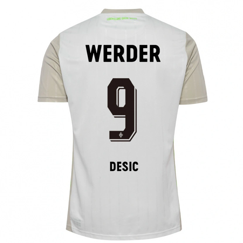 Danxen Kvinnor Medina Desic #9 Vit Svart Bortatröja Matchtröjor 2025/26 Tröjor T-Tröja