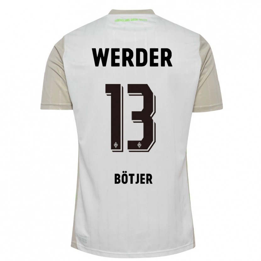 Danxen Kvinnor Linus Bötjer #13 Vit Svart Bortatröja Matchtröjor 2025/26 Tröjor T-Tröja