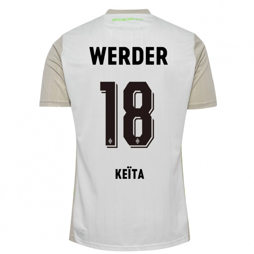 Danxen Kvinnor Naby Keïta #18 Vit Svart Bortatröja Matchtröjor 2025/26 Tröjor T-Tröja