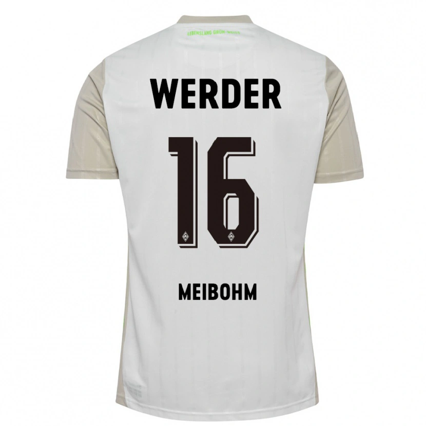 Danxen Kvinnor Joel Meibohm #16 Vit Svart Bortatröja Matchtröjor 2025/26 Tröjor T-Tröja