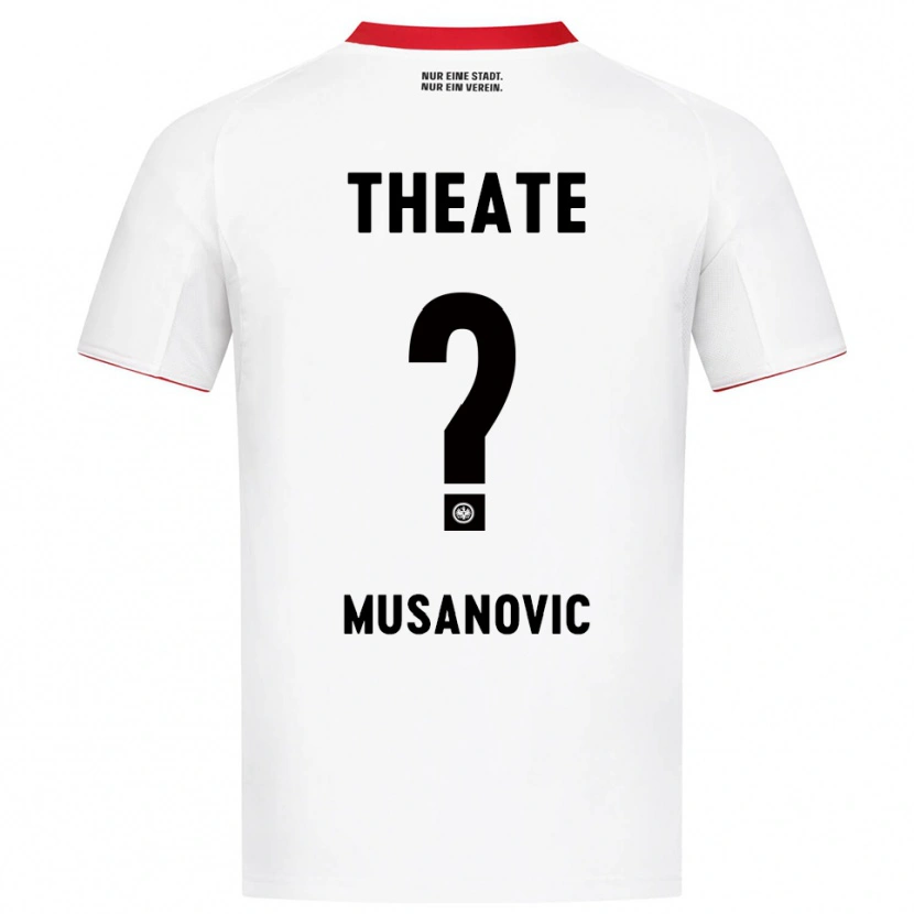 Danxen Kvinnor Haris Musanovic #0 Vit Röd Bortatröja Matchtröjor 2025/26 Tröjor T-Tröja