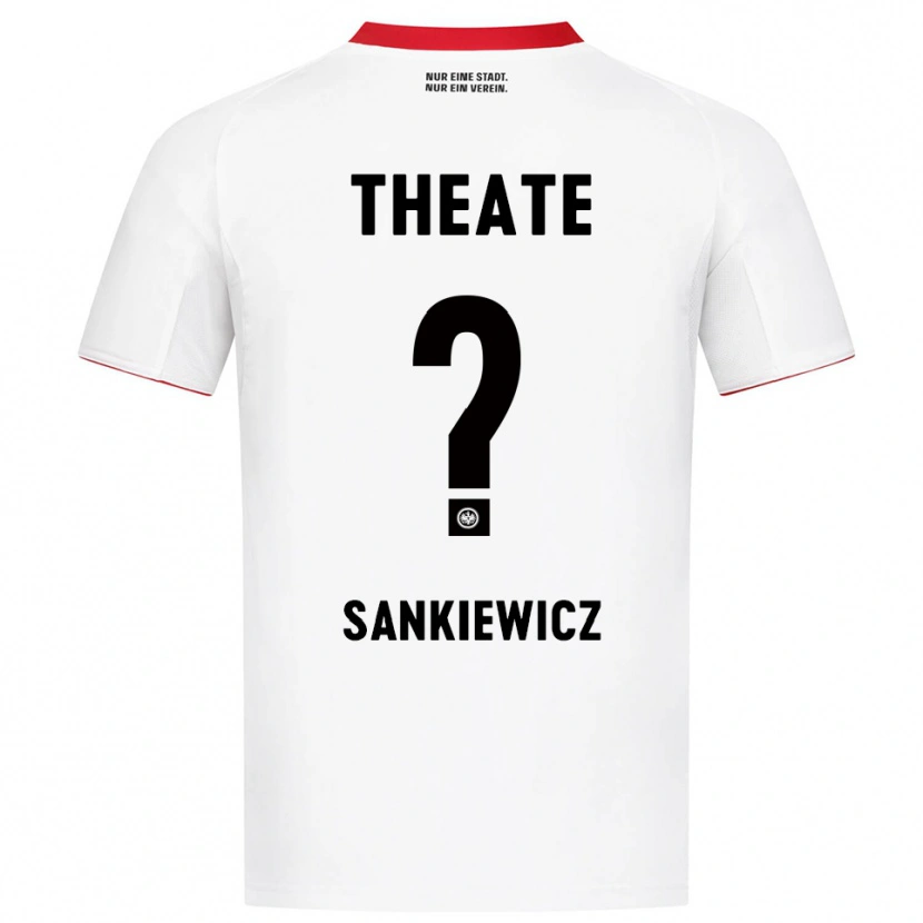 Danxen Kvinnor Dawid Sankiewicz #0 Vit Röd Bortatröja Matchtröjor 2025/26 Tröjor T-Tröja
