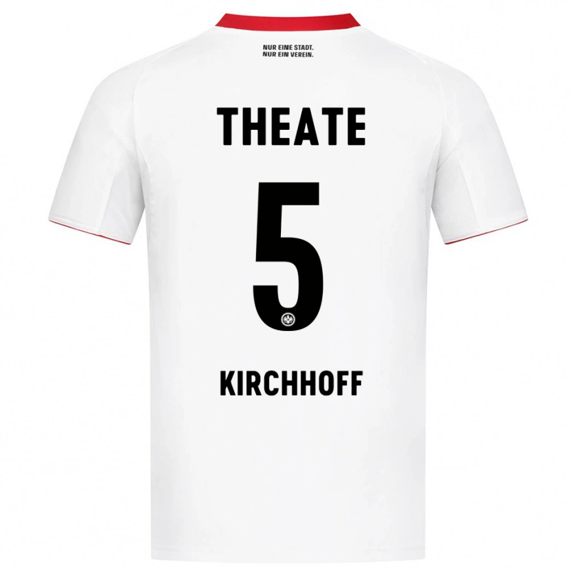 Danxen Kvinnor Benjamin Kirchhoff #5 Vit Röd Bortatröja Matchtröjor 2025/26 Tröjor T-Tröja