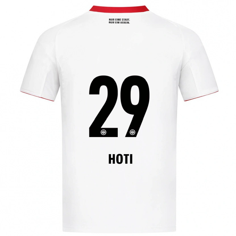 Danxen Kvinnor Leart Hoti #29 Vit Röd Bortatröja Matchtröjor 2025/26 Tröjor T-Tröja
