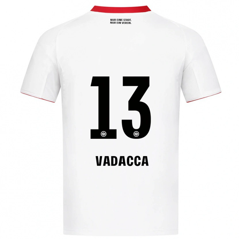 Danxen Kvinnor Gianni Vadacca #13 Vit Röd Bortatröja Matchtröjor 2025/26 Tröjor T-Tröja